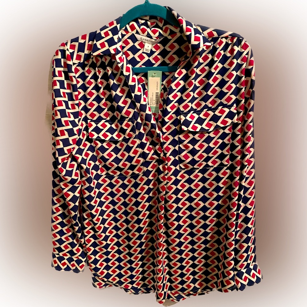 41 Hawthorn Chase Pocket Blouse size Medium with tags.
